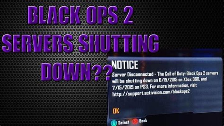 Are Black Ops 2 servers shutting down?
