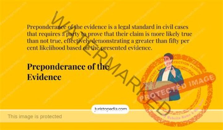 By a preponderance of the evidence?