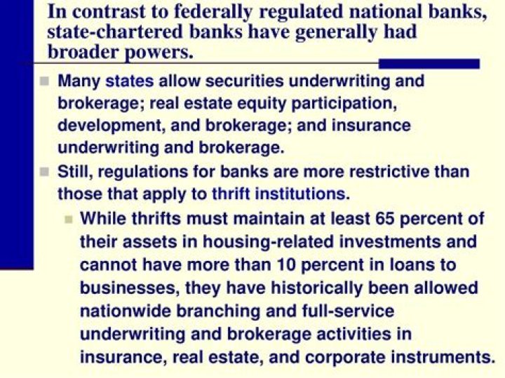 Can state chartered banks lend nationally?