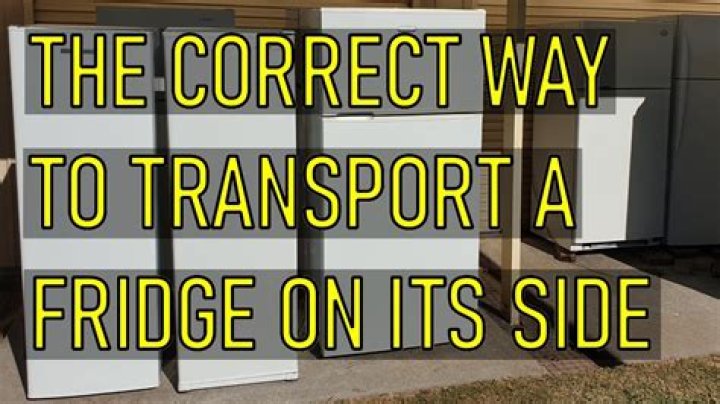 Can transport refrigerator laying down?