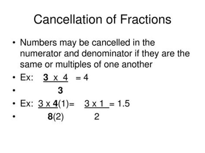 Can you cancel out numerators?