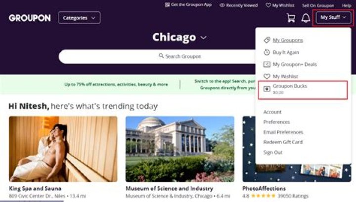 Can you transfer Groupon bucks to someone else?