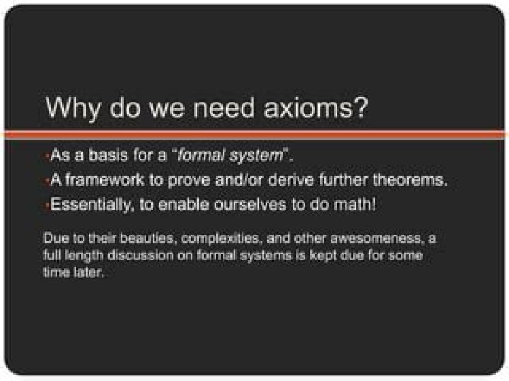Do we need axioms?