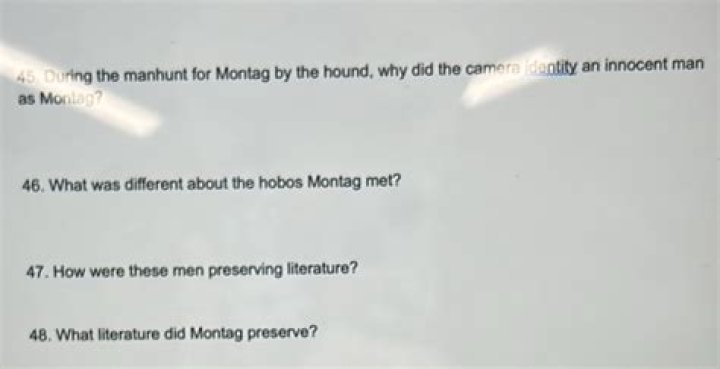 During the manhunt for montag by the hound?