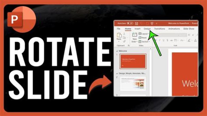 How do you rotate a PowerPoint slide in OneNote?