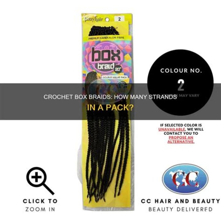 How many box braids come in a crochet pack?