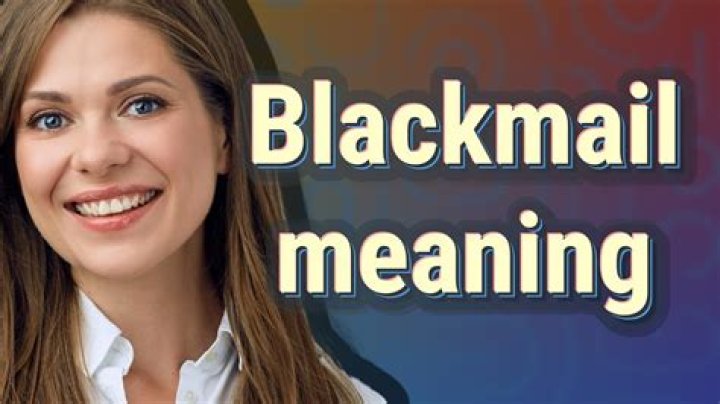 How to deal with someone who blackmails you?