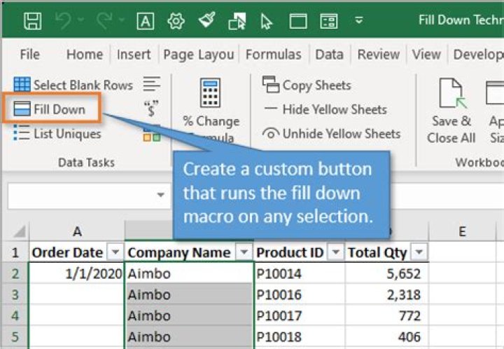 How to fill down in excel with incrementing?