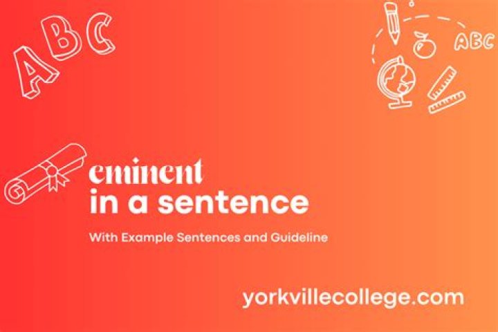 How to use eminent in a sentence?