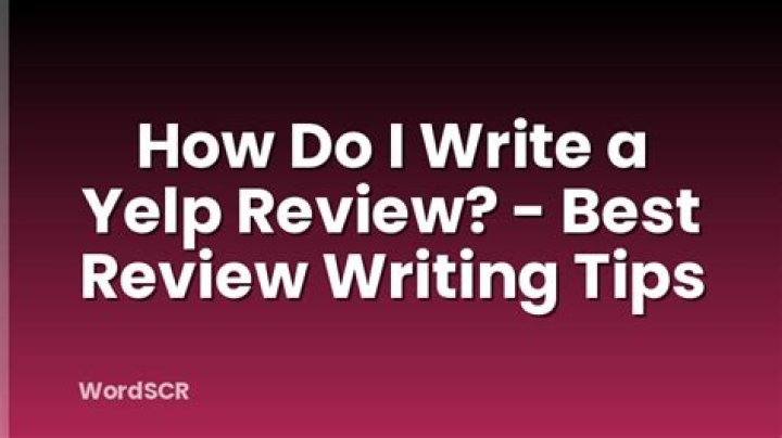 How to write a yelp review?