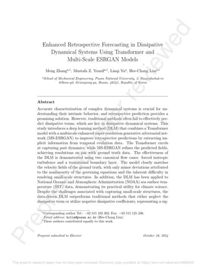 In dissipative dynamical systems?