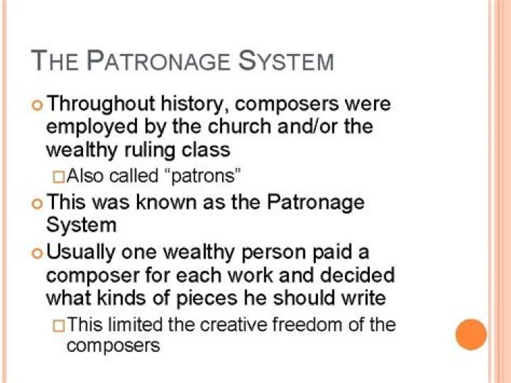 In the patronage system?