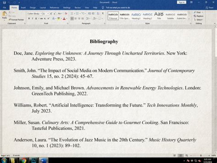Is bibliographies in alphabetical order?