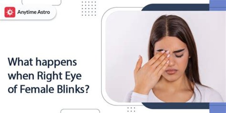 Is it good if right eye blinks?