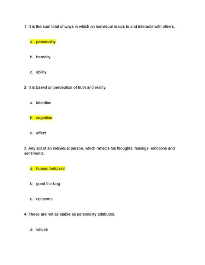 Is the sum total of ways in which an individual reacts to and?