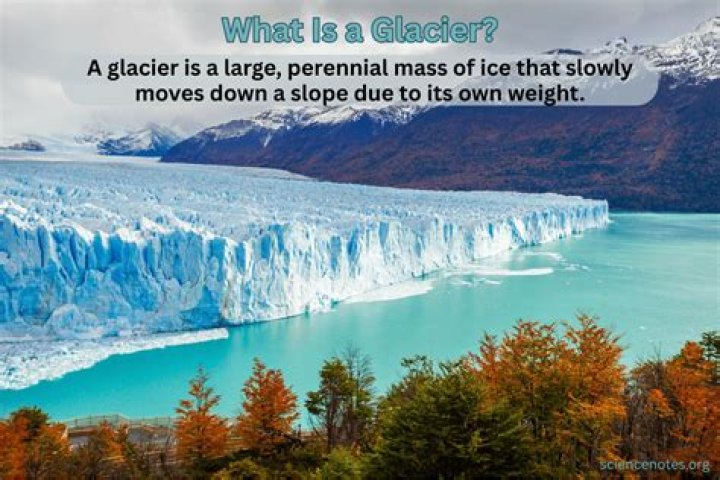 On which landmass does a continental glacier exist?