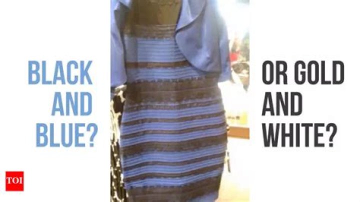 Was the original dress black and blue?