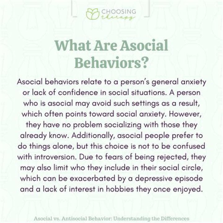 What causes asocial behavior?