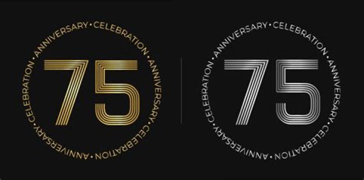 What color is associated with 75th anniversary?