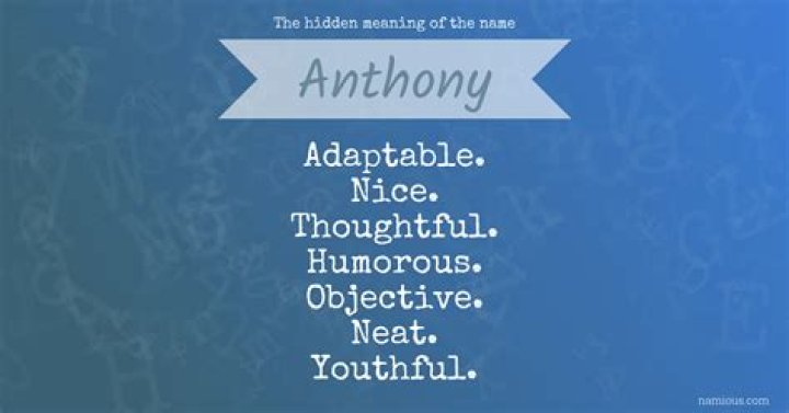 What does anthony mean?