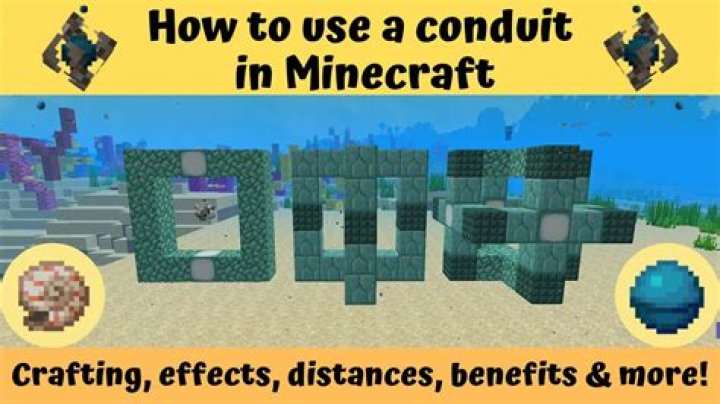 What does conduits do in minecraft?