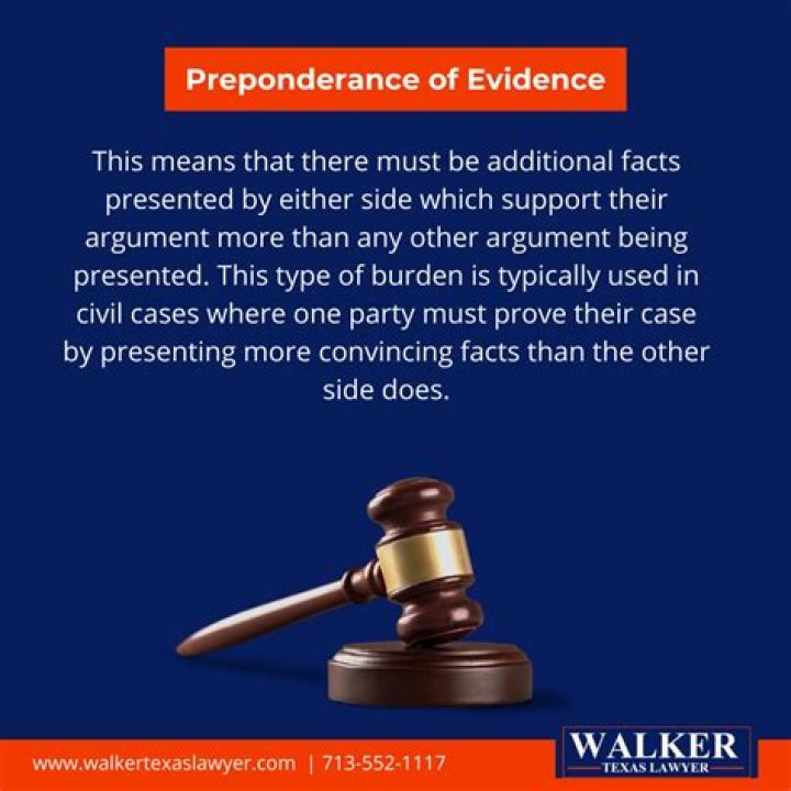 What does preponderance of evidence mean?