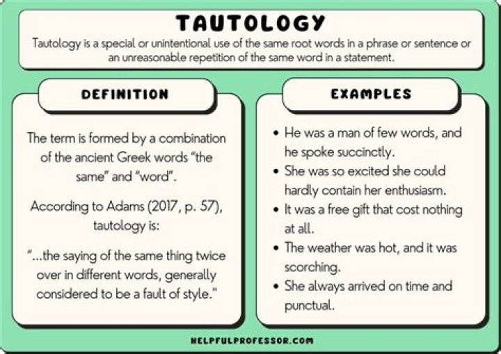 What is an example of a tautology?