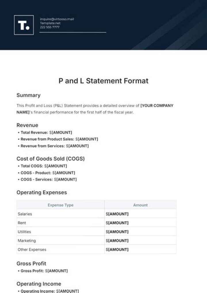 What is AP and L statement?