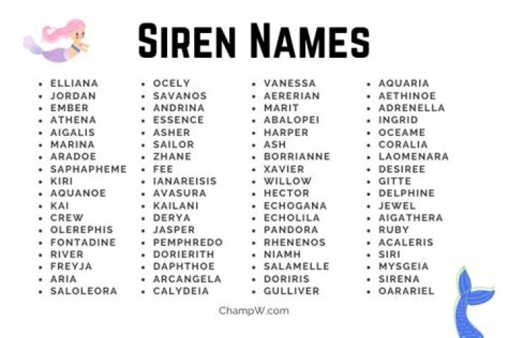 What name means siren?