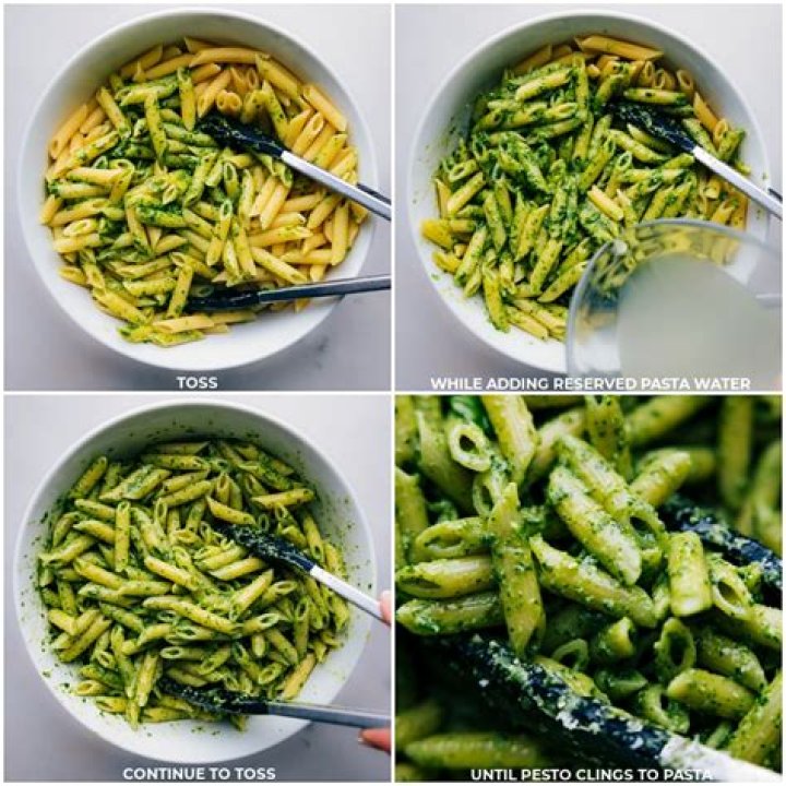 When to add pesto to pasta?