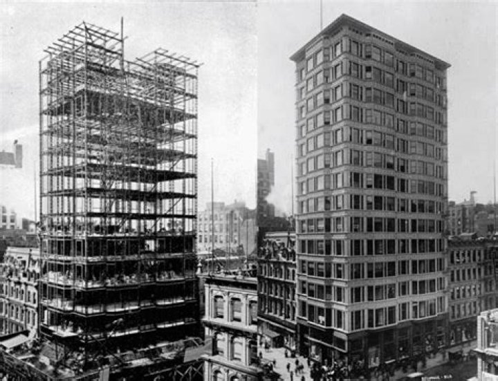 When were the first skyscrapers built?