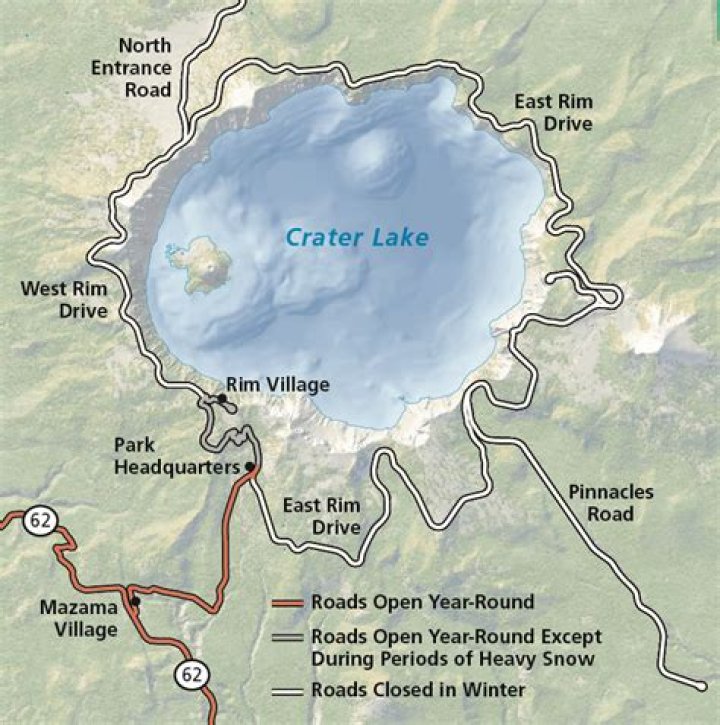 Where crater lake is located?