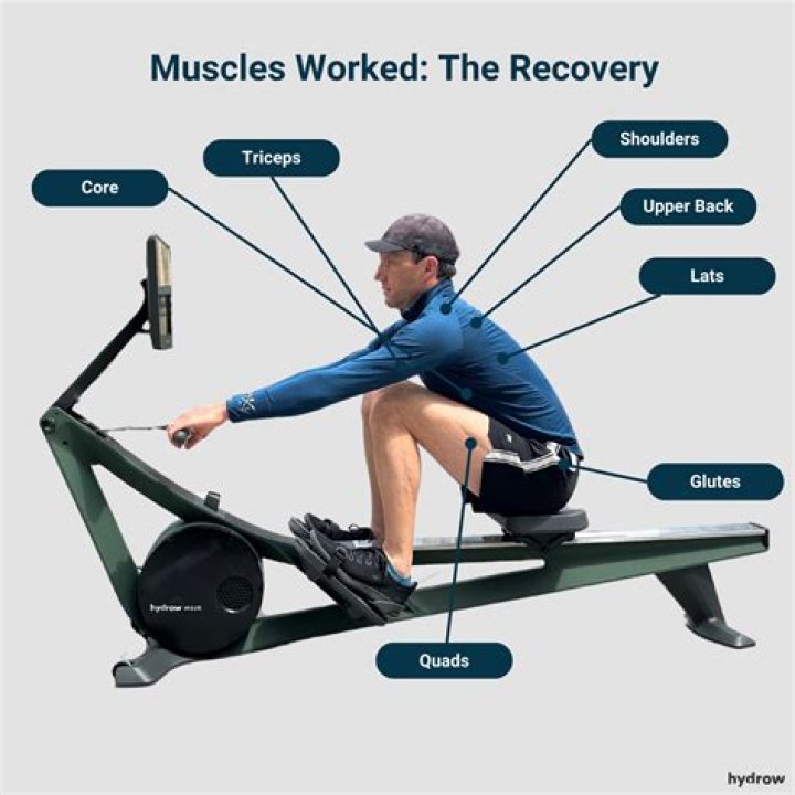 Where does a rowing machine target?