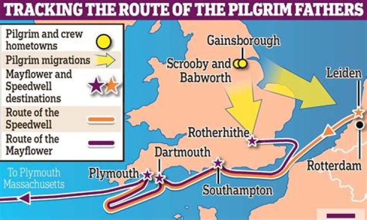 Where the mayflower sailed from?