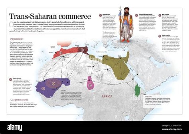 Which of the following was a major component of the trans-saharan trade?