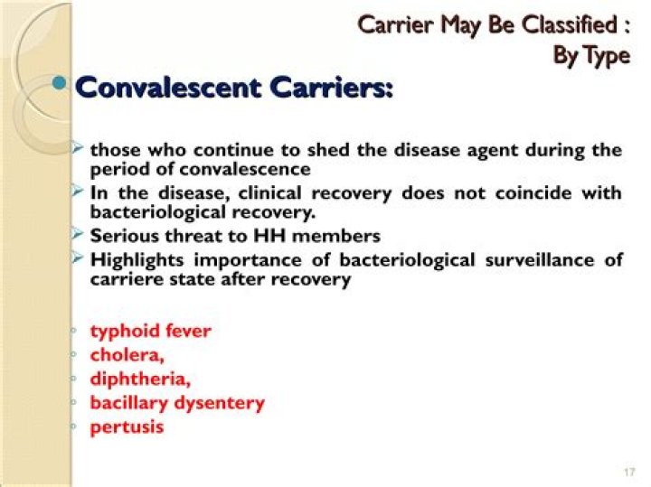 Who is convalescent carrier?
