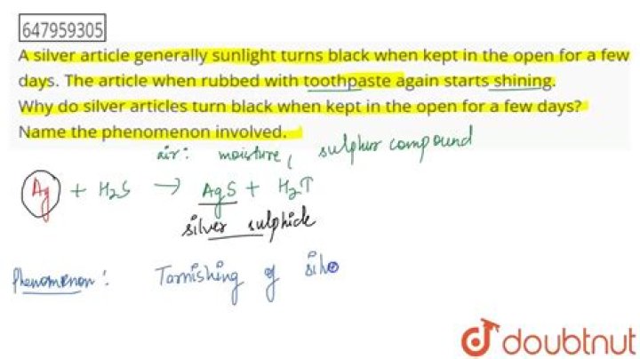 Why do silver articles turn black?