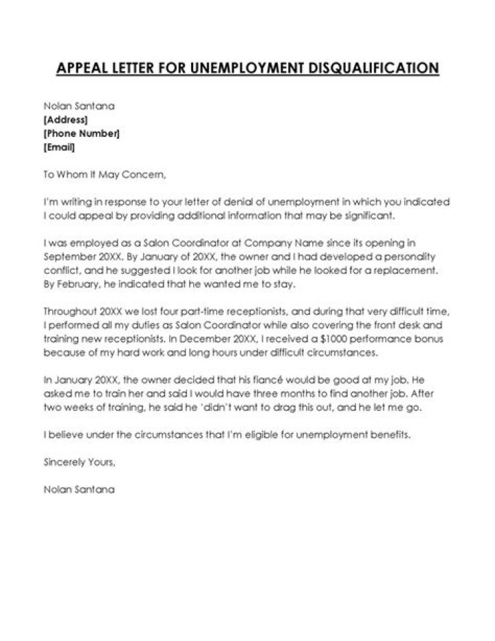 Why does it say disqualification week for unemployment?