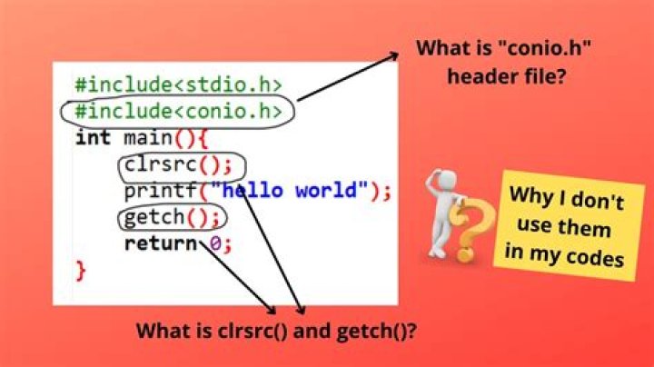 Why include conio h is used in c?