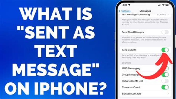 Why iphone message sent as text?