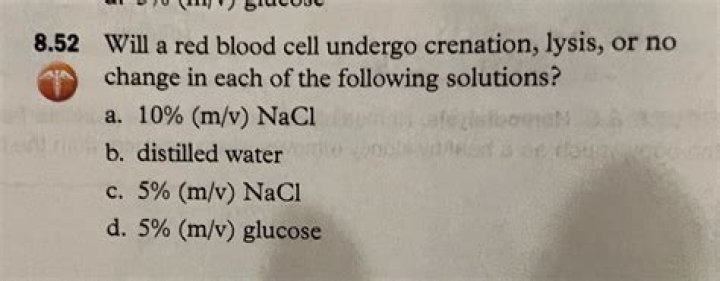 Will a red blood cell undergo crenation?