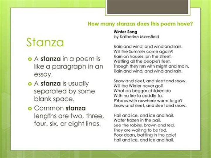 Will all poems have stanzas?