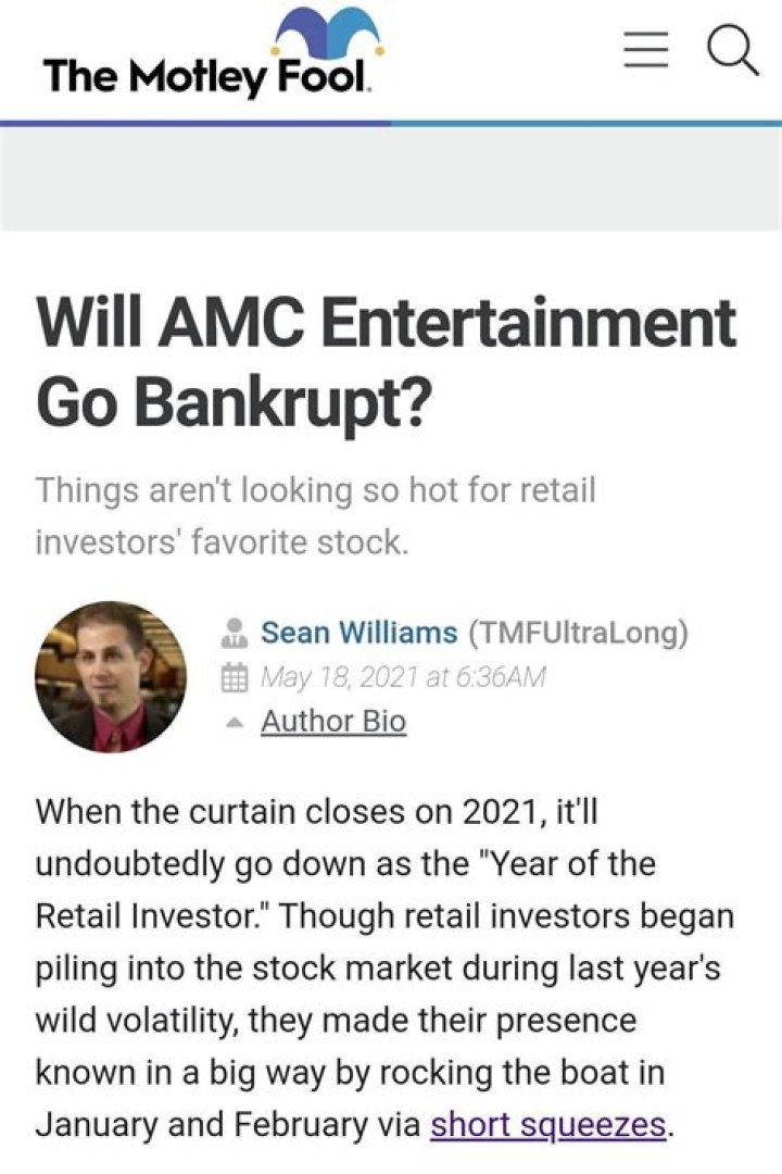 Will amc go bankrupt?